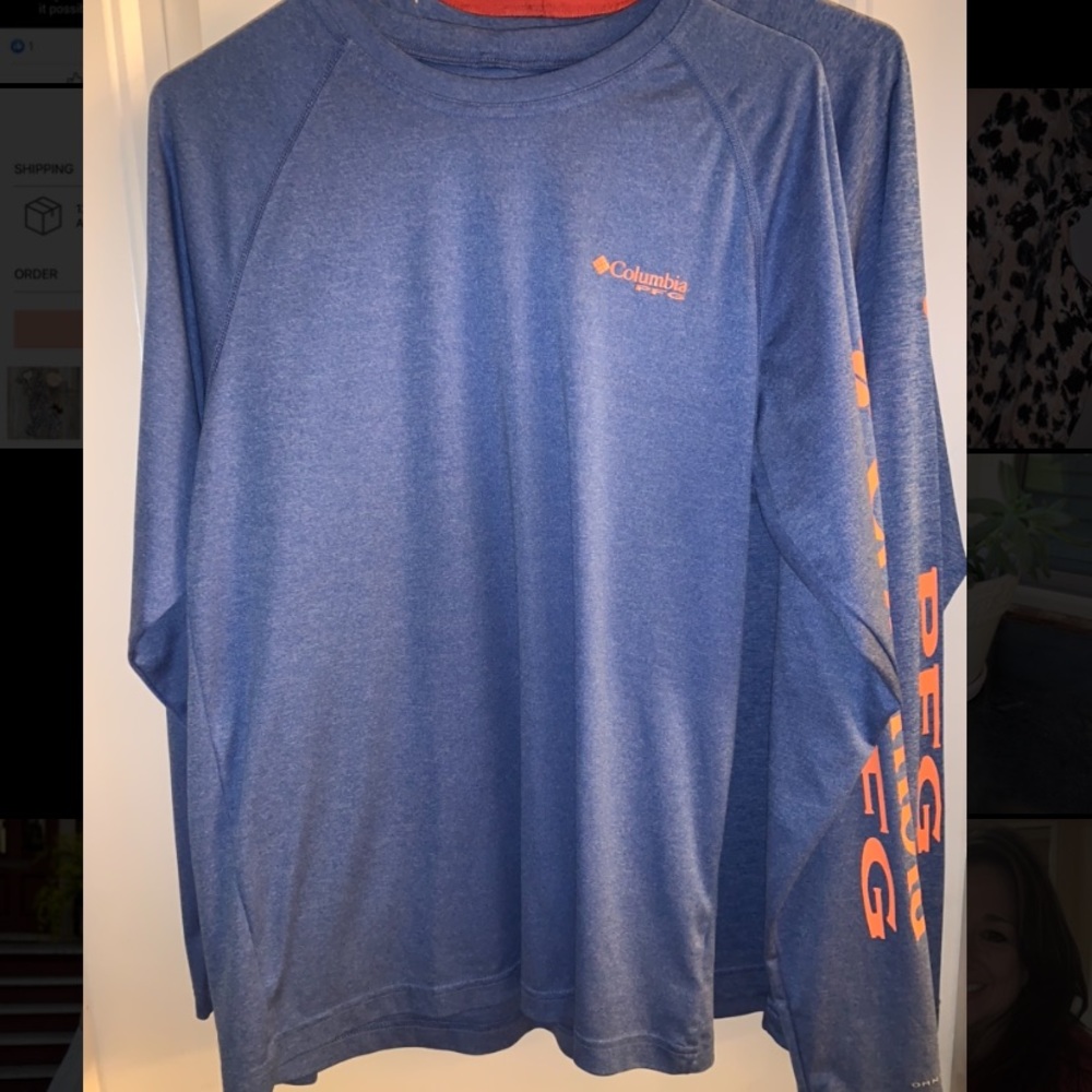 Blue and orange PGF Columbia long sleeve